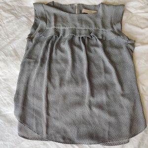 Loft Black and White Blouse - NWOT XS